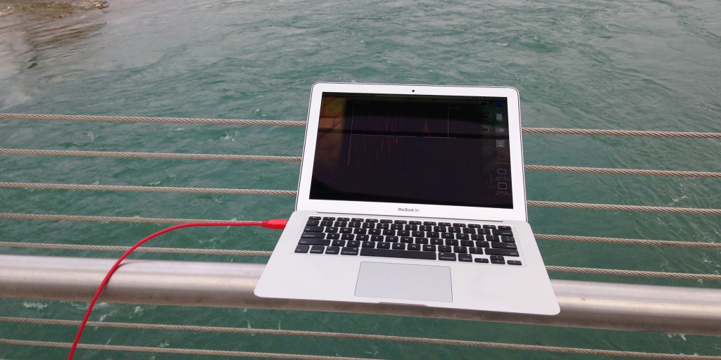 Perhaps not the best way to place a laptop...